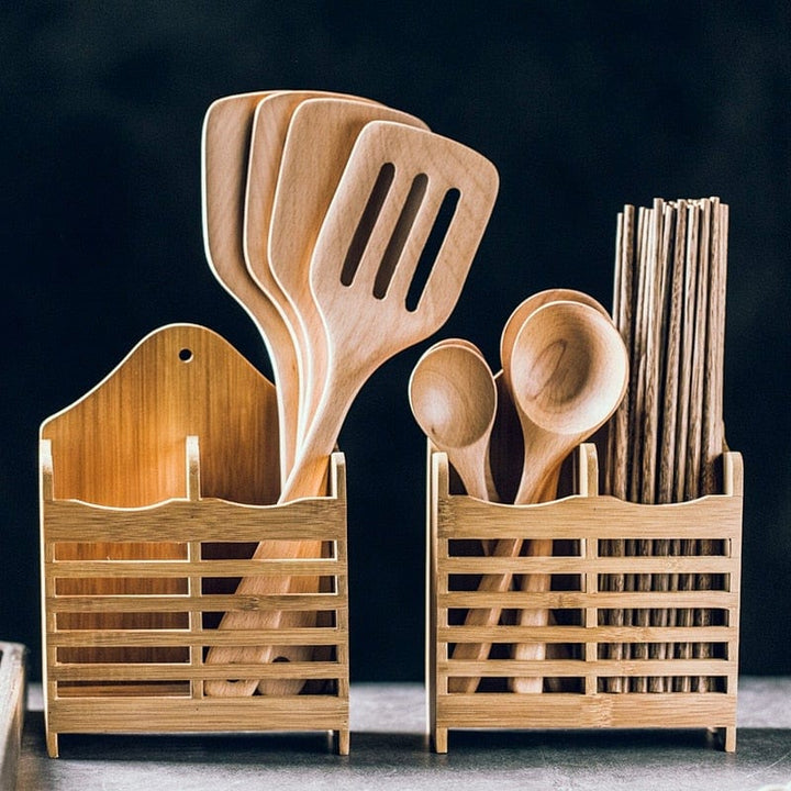 Bamboo Cutlery Caddy Bowlift