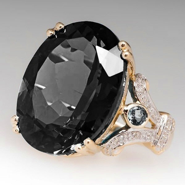 BowLift | Fashion Luxury Colorful Cubic Zirconia Ring Oval Stone Finger Ring For Women