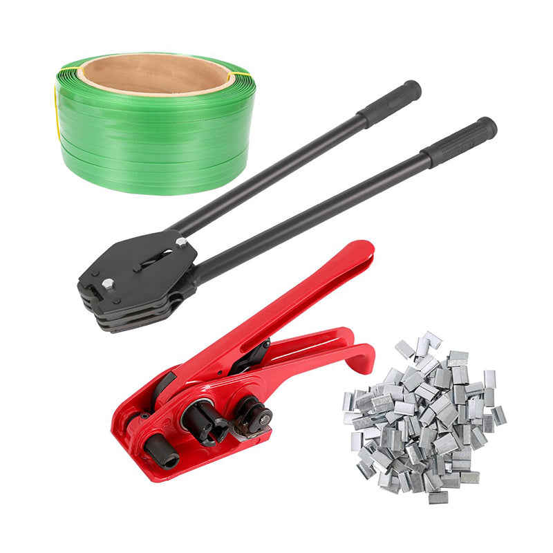 BowLift | Heavy Duty Strapping Machine Packaging Strapping Pallet Banding Kit with Poly Strapping Tensioner Banding Sealer Tool, Packaging Strapping Banding Roll
