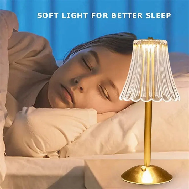 BowLift | Cristalglow - Chic Wireless Table Lamp with Elegant Crystal Decoration