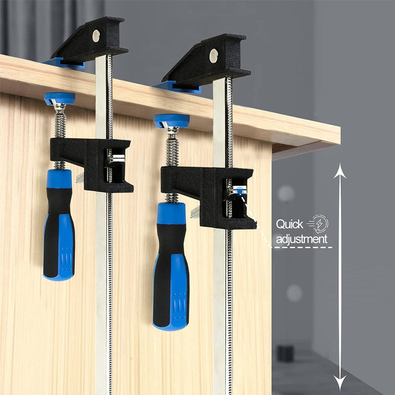 BowLift | 2-Pack 18" 36" Clamp/Spreader Wood Clamps Adjustable and Release Quickly Serrated Steel Rail Bar Clamps Force 600 Lbs