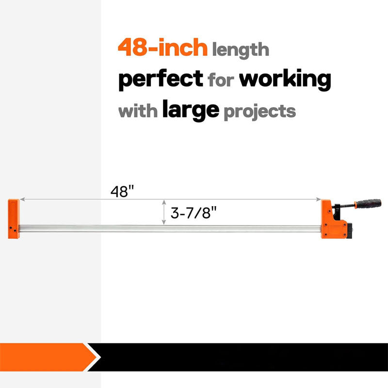 BowLift | 2-Pack 48 inch or 30 inch Bar Clamp Set Parallel Clamp Set  Even Pressure  High-strength Plastic and Carbon Steel