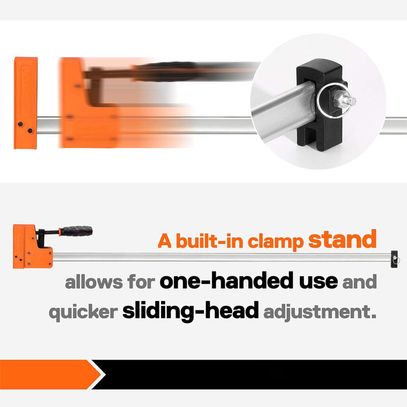 BowLift | 2-Pack 48 inch or 30 inch Bar Clamp Set Parallel Clamp Set  Even Pressure  High-strength Plastic and Carbon Steel