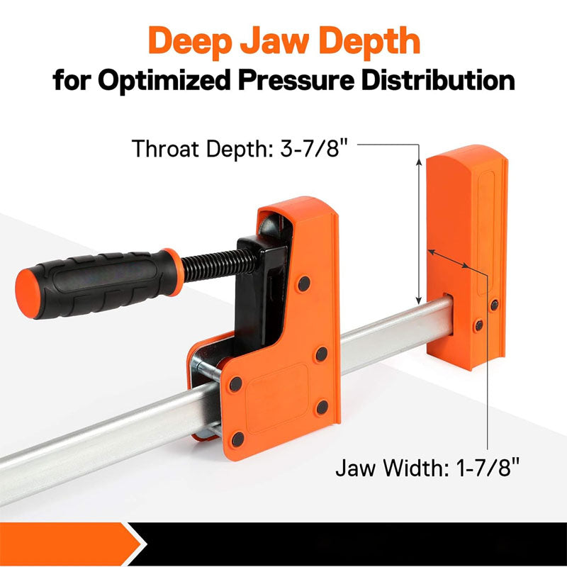 BowLift | 2-Pack 48 inch or 30 inch Bar Clamp Set Parallel Clamp Set  Even Pressure  High-strength Plastic and Carbon Steel