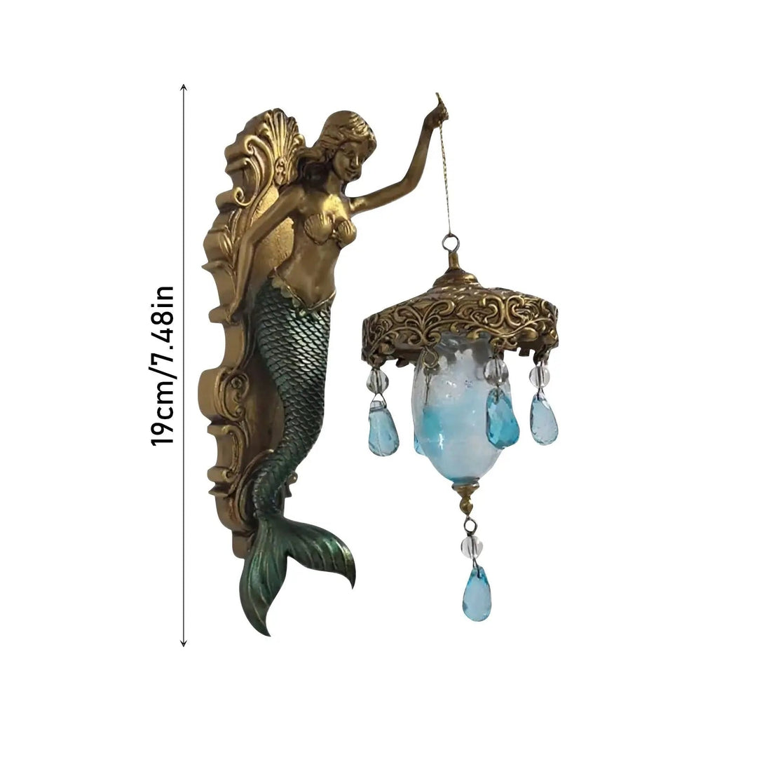 BowLift | Elegant Baroque Mermaid Wall Lamp – Artistic Maritime Wall Lamp for Atmospheric Spaces
