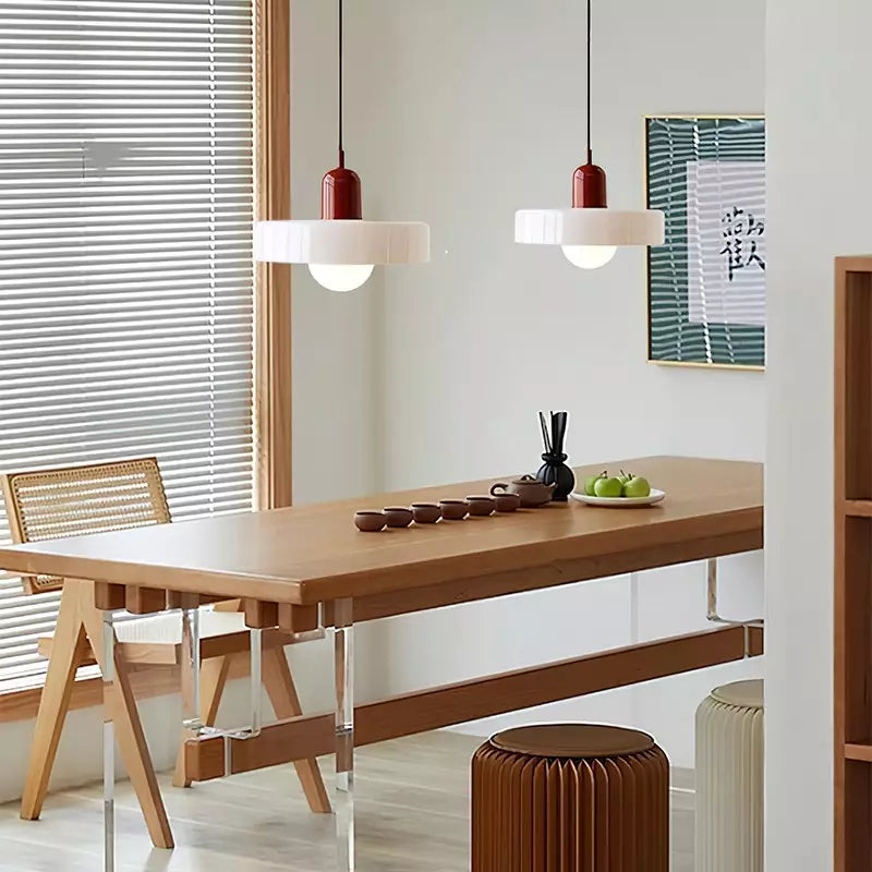 Scandinavian Pendant Light for Living Room and Dining Room – Minimalist Design with AdjustaBowlifte Height – Glass | Bowlift