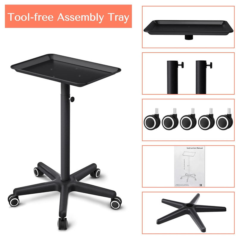 BowLift | Beauty Hairdressing Cart Black Salon Trolley Cart for Beauty for Beauty Tattoo Supplies Salon Equipment Product information