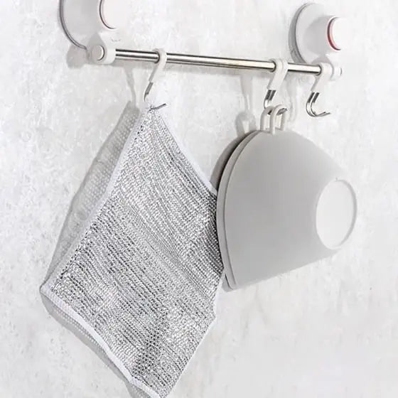 BowLift | Double-sided stainless steel sponge for heavy-duty use