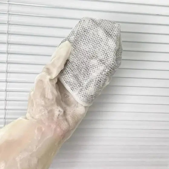 BowLift | Double-sided stainless steel sponge for heavy-duty use