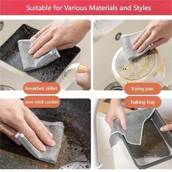 BowLift | Double-sided stainless steel sponge for heavy-duty use