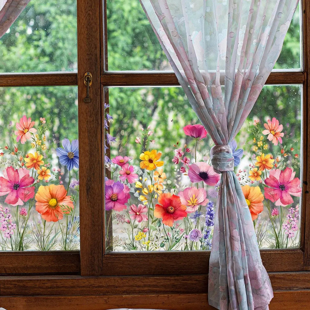 BowLift | Double-sided window sticker with flower motif (can be cut to any size) – buy 1, get 1!