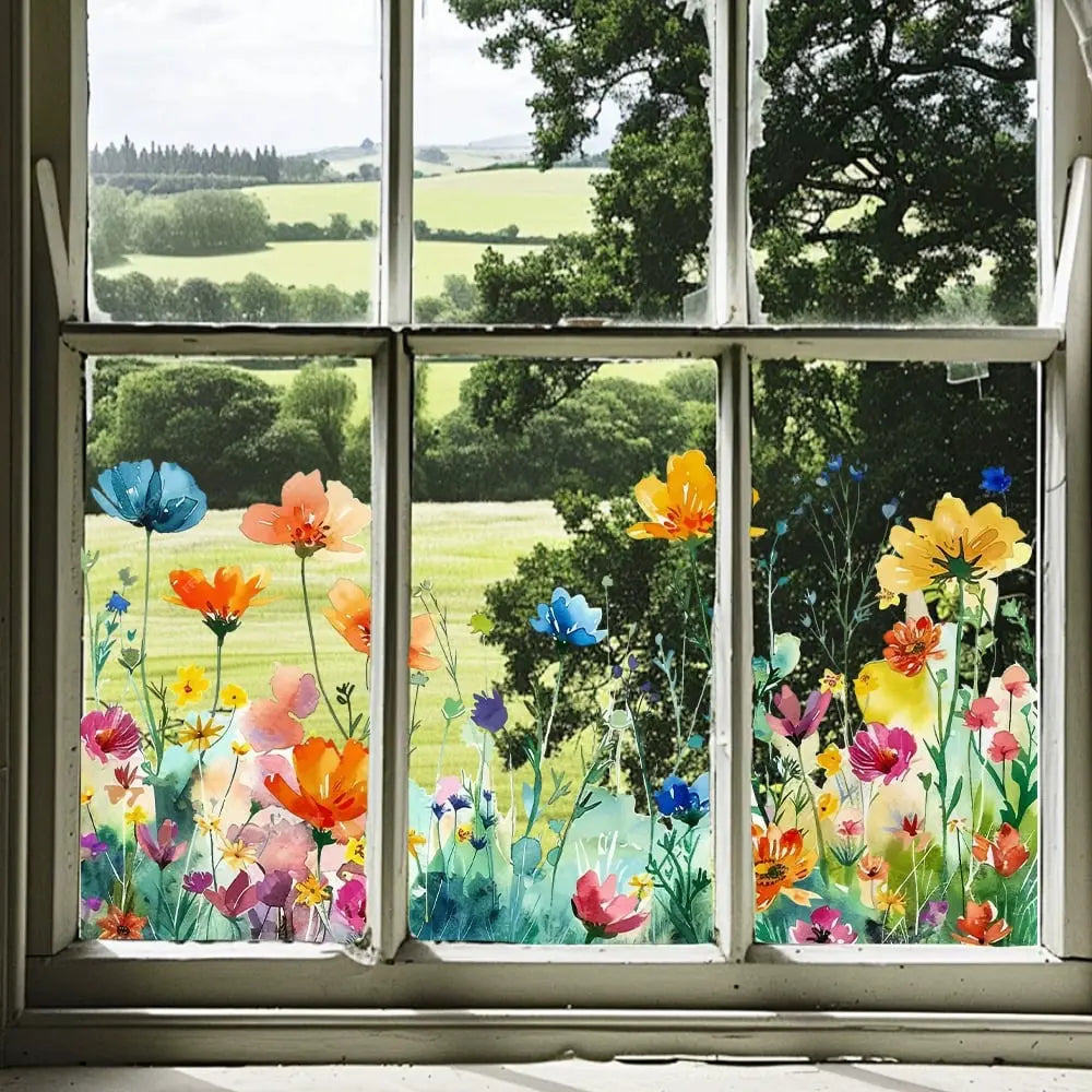 BowLift | Double-sided window sticker with flower motif (can be cut to any size) – buy 1, get 1!