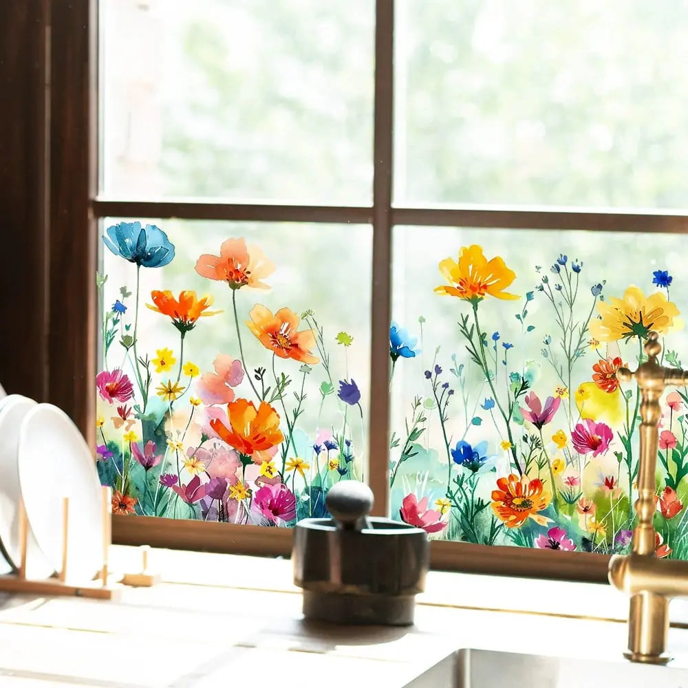 BowLift | Double-sided window sticker with flower motif (can be cut to any size) – buy 1, get 1!