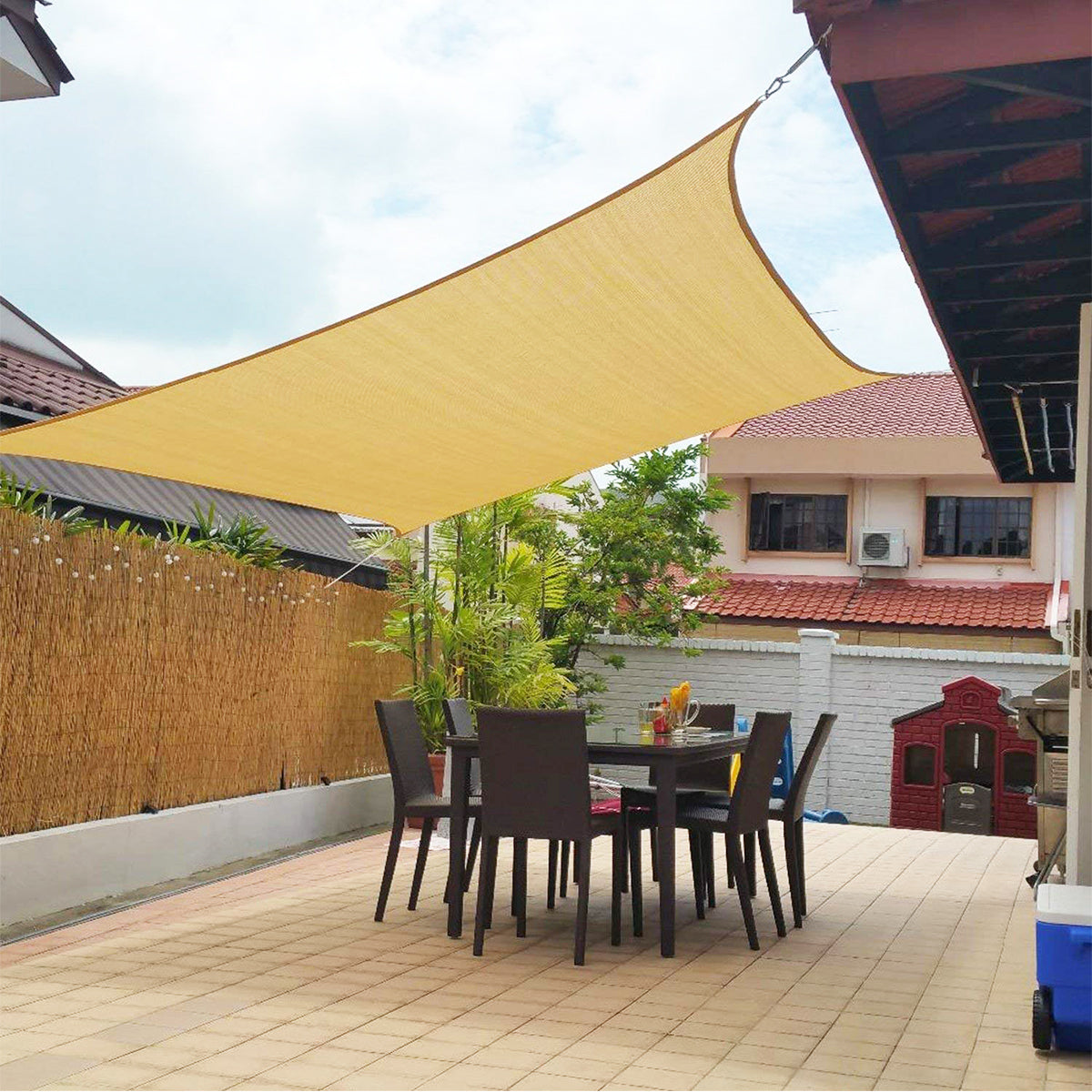BowLift | Luxury sunshade – water-repellent – protective for balcony and garden – shade cloth