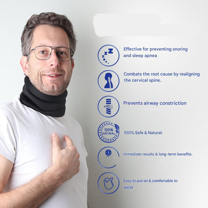 BowLift | SleepAlign Neck Support Against Snoring & Sleep Position – Comfortable and Breathable Anti-Snoring Pillow