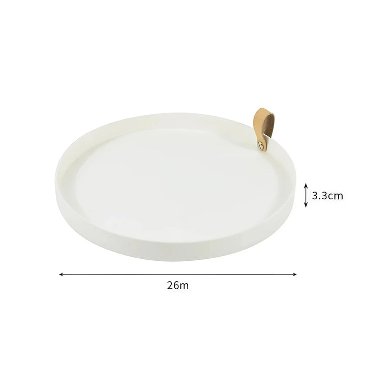 BowLift | Simple solid color round storage tray
