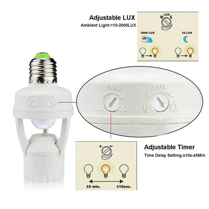 BowLift | Motion-controlled E27 lamp socket with IR sensor
