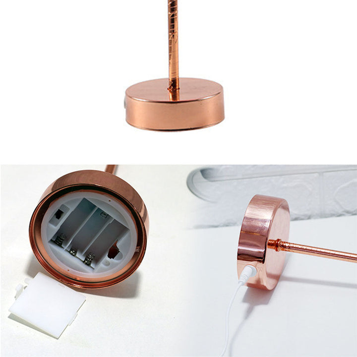 Ostrich Night Light | Eccentric Lamp with Feathers & Rose Gold Base | Bowlift