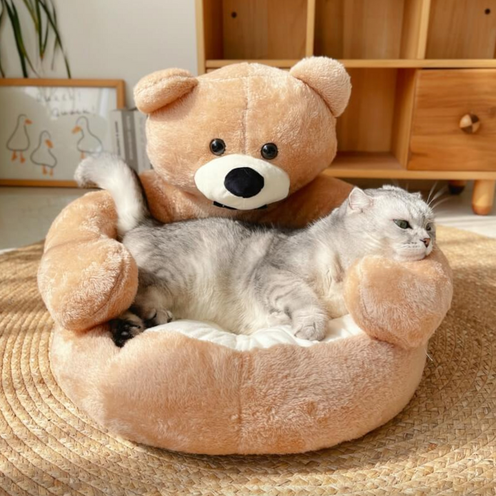 Samiya – Luxury Plush Cat Bed for Sleeping Comfort Bowlift