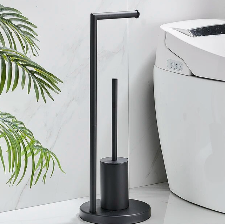 Astra Toilet Paper Holder with Brush Bowlift