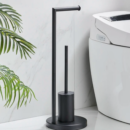 Astra Toilet Paper Holder with Brush Bowlift