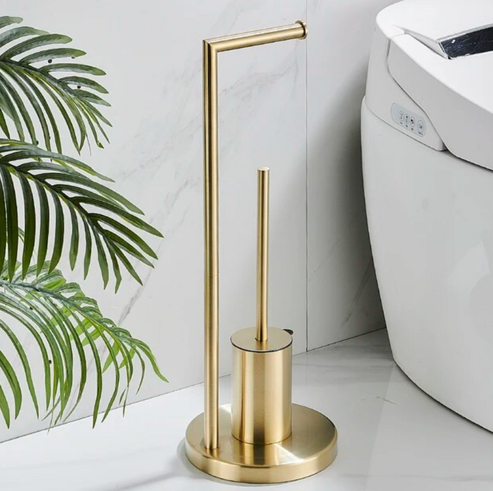 Astra Toilet Paper Holder with Brush Bowlift