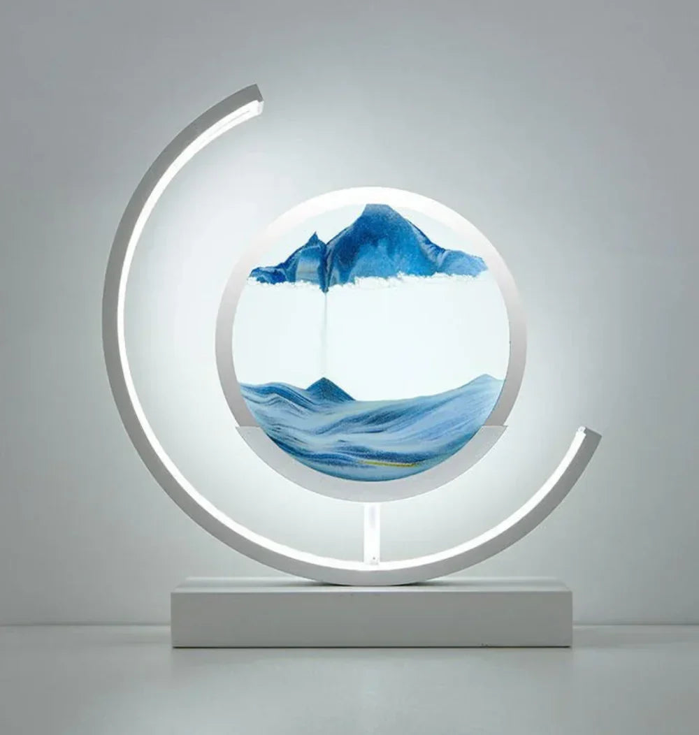 Elegant Sand Landscape Table Lamp Bowlift