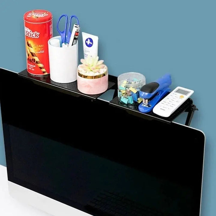 BowLift | Monitor shelf with phone stand – Organization without drilling and tools