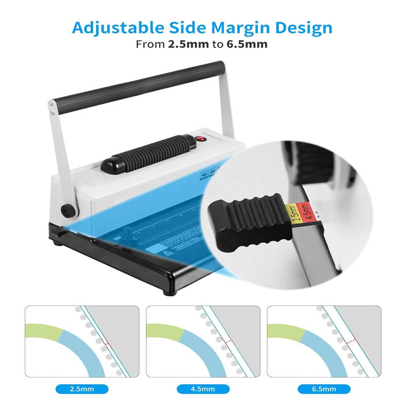 BowLift | Binding Machine  Coil Spiral Binding Machine Electric Coil Inserter for Letter Size/A4/A5 with 100pcs 5/16'' Coil Binding Spines