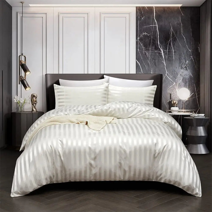 BowLift | VelvetDream - Black Satin Bed Set
