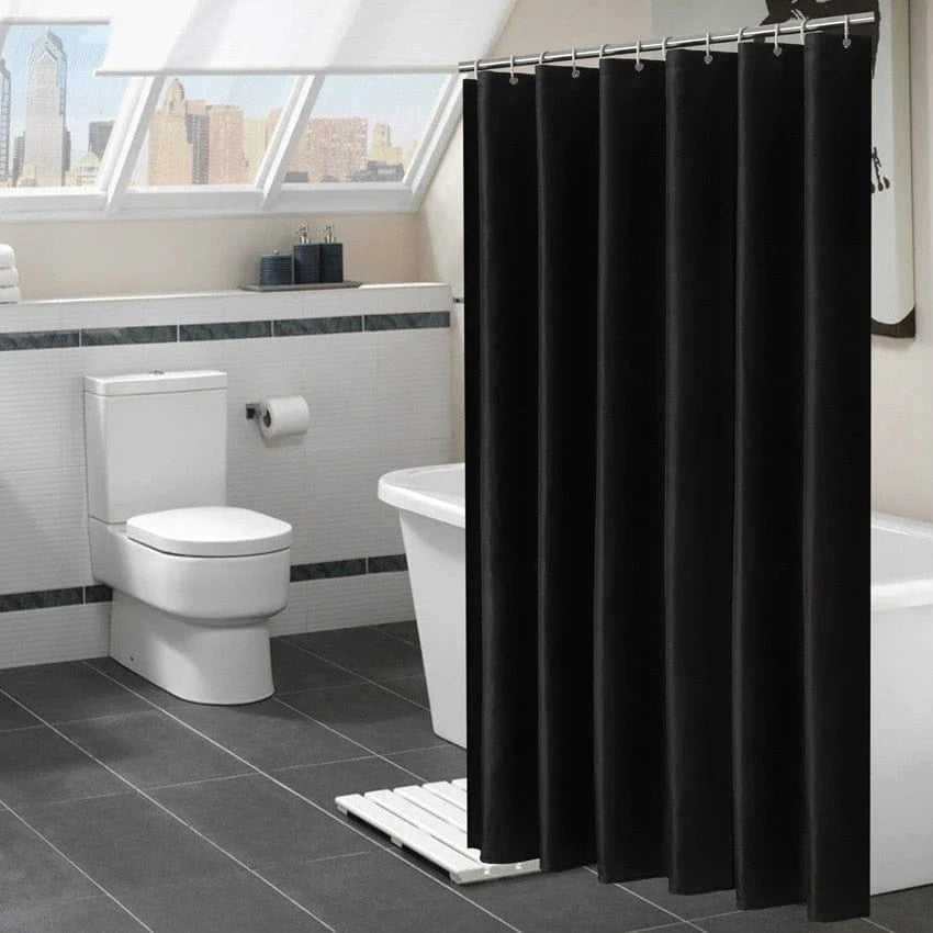 Black shower curtains Bowlift