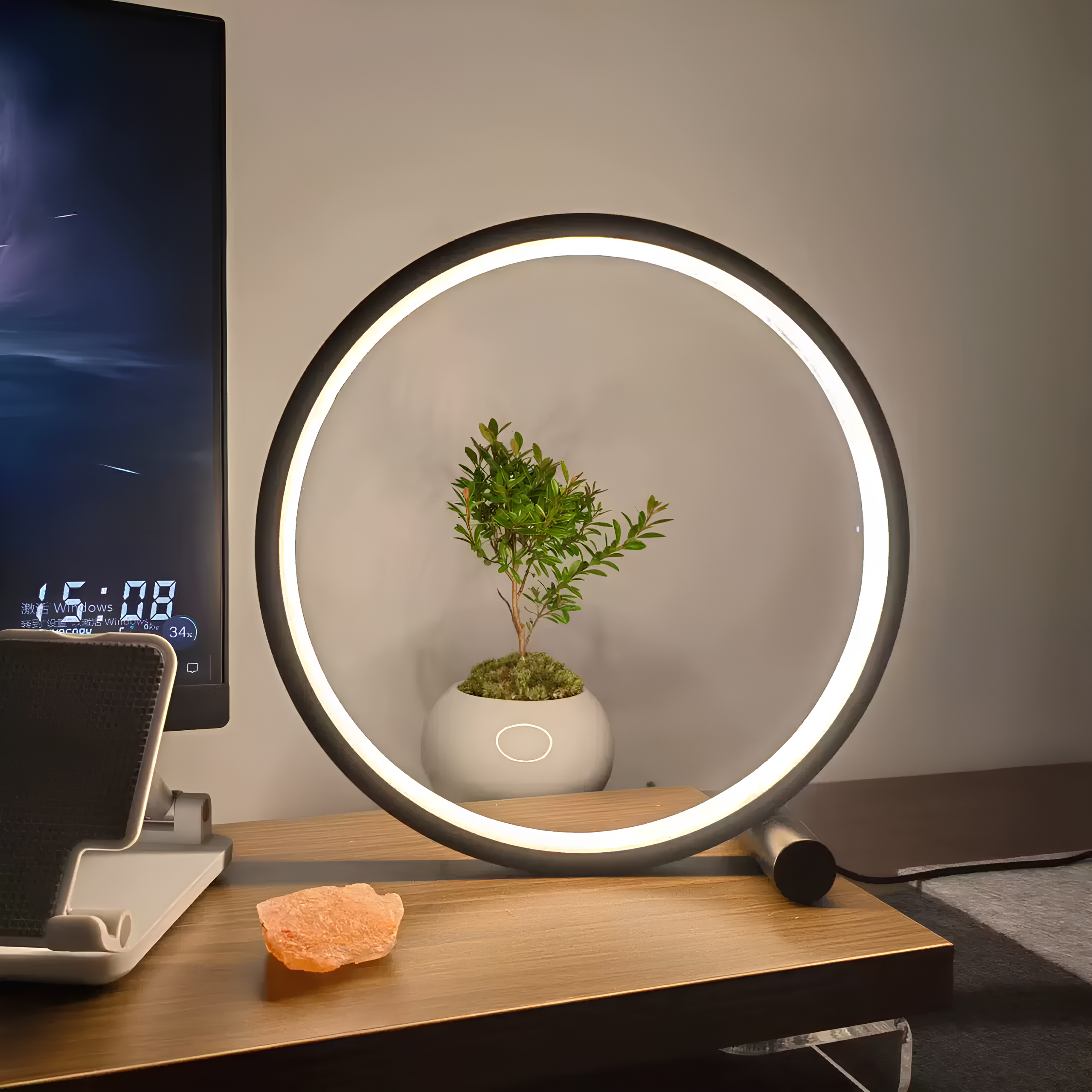 BowLift | LED Table Lamp Ring Dimmable Bedside Light