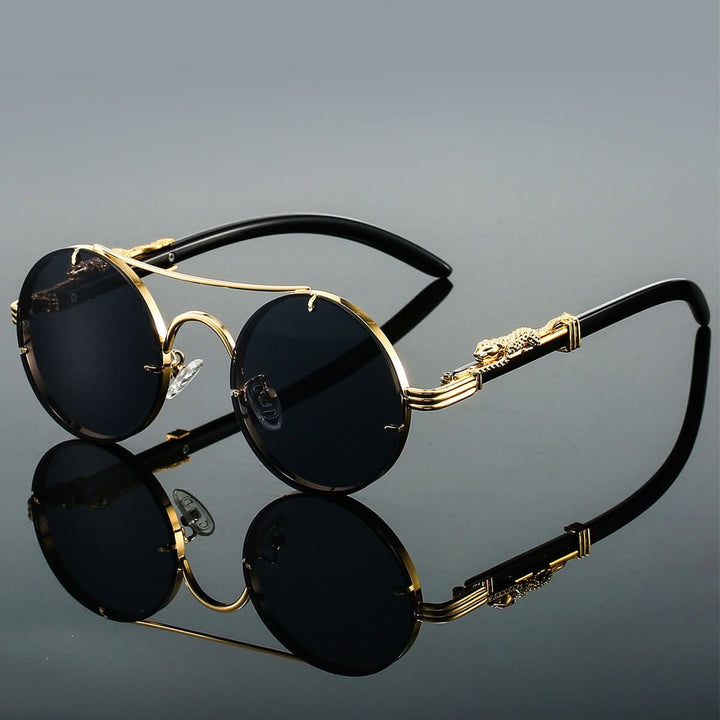 BowLift | Men’s Oval Metal Retro Sunglasses with UV Protection