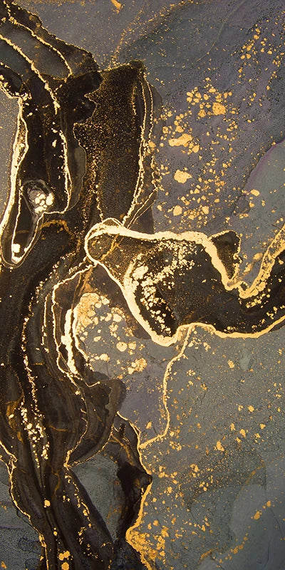 Black Golden Line Marble Print Wall Art Fine Art Canvas Prints Tall Vertical Rectangle Artwork Pictures For Living Room Light Luxury Home Decor | Bowlift