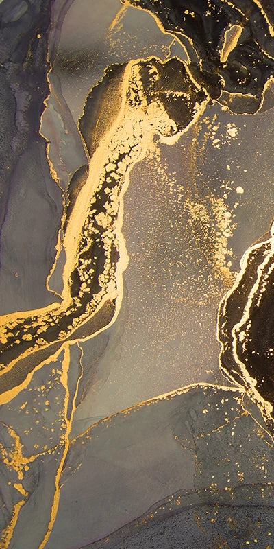 Black Golden Line Marble Print Wall Art Fine Art Canvas Prints Tall Vertical Rectangle Artwork Pictures For Living Room Light Luxury Home Decor | Bowlift