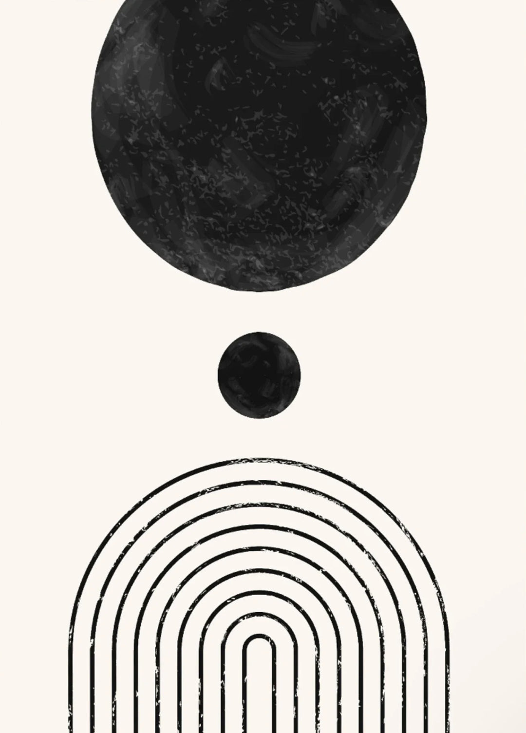 Black White Minimalist Geometric Curves Line Art Wall Art Fine Art Canvas Prints Pictures For Modern Apartment Living Room Home Office Decor | Bowlift