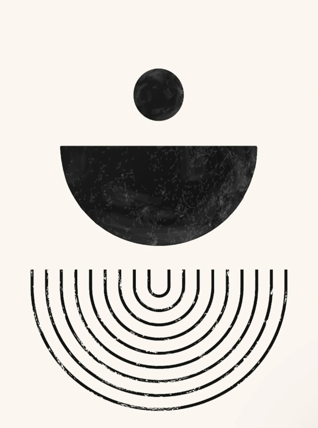 Black White Minimalist Geometric Curves Line Art Wall Art Fine Art Canvas Prints Pictures For Modern Apartment Living Room Home Office Decor | Bowlift