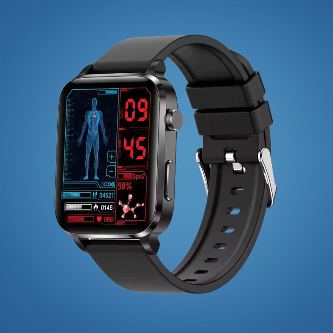 GlucoWell | Non-Invasive Diabetes Smartwatch – Blood Sugar Monitor – HD Display – Pain-Free Glucose Tracking for Adults Bowlift