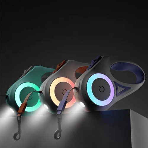 BowLift | SAFEWALK LEASH – Illuminated dog leash with LED light & flashlight for safe evening walks