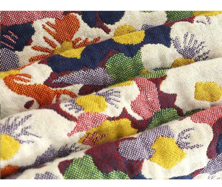 Bloom Pastoral Flower Throw Blanket Bowlift