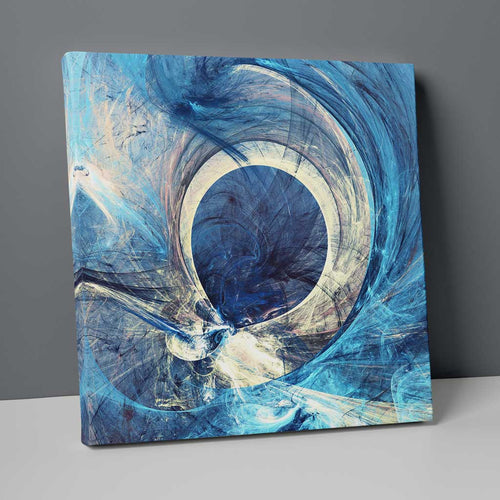 Abstract Fractal Blue and Yellow No. 2 Print on Canvas | Bowlift