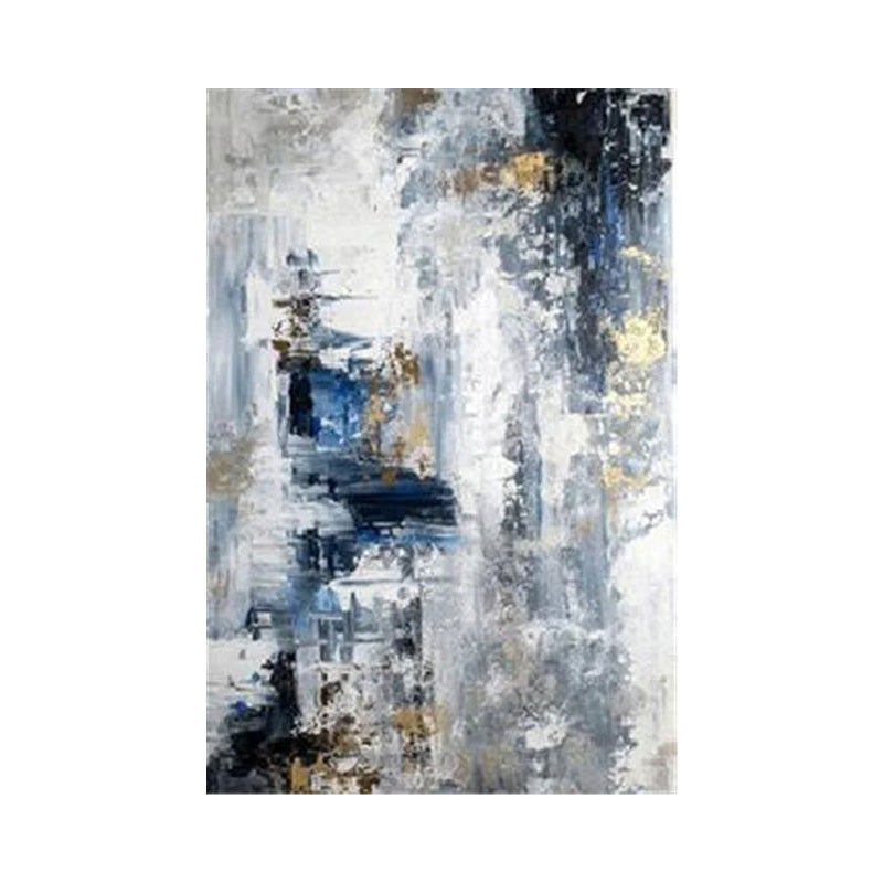 Blue Gray Contemporary Abstract Wall Art Fine Art Canvas Prints Posters Pictures For Living Room Home Office Art Decor | Bowlift