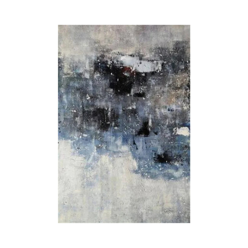 Blue Gray Contemporary Abstract Wall Art Fine Art Canvas Prints Posters Pictures For Living Room Home Office Art Decor | Bowlift