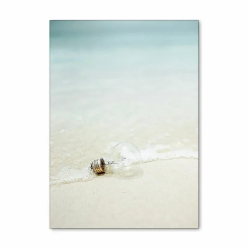 Blue Ocean Beach Landscape Tropical Getaway Travel Dreams Wall Art Fine Art Canvas Prints Posters Summer Gallery Wall Pictures For Living Room Decor | Bowlift