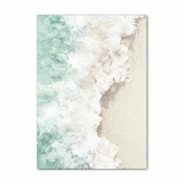 Blue Ocean Beach Landscape Tropical Getaway Travel Dreams Wall Art Fine Art Canvas Prints Posters Summer Gallery Wall Pictures For Living Room Decor | Bowlift