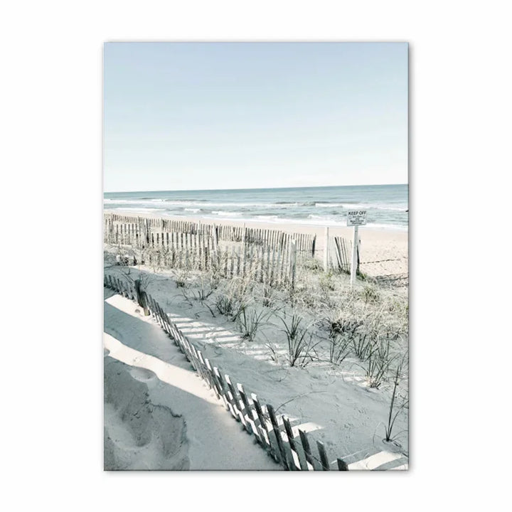 Blue Ocean Beach Landscape Tropical Getaway Travel Dreams Wall Art Fine Art Canvas Prints Posters Summer Gallery Wall Pictures For Living Room Decor | Bowlift