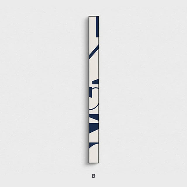 Creative Abstract Blue White Slim Format Wall Art Fine Art Canvas Prints Tall Narrow Wide Format Pictures For Living Room Foyer Stairway Wall Decor | Bowlift