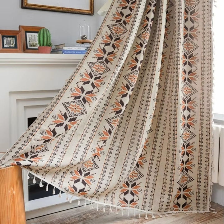 BowLift | Bohemian Geometric Semi-Blackout Curtain