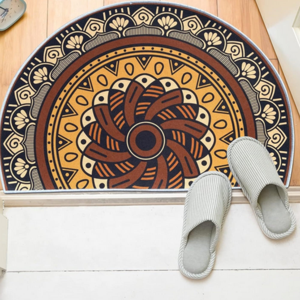 BowLift | Bohemian Half Round Mandala Rug