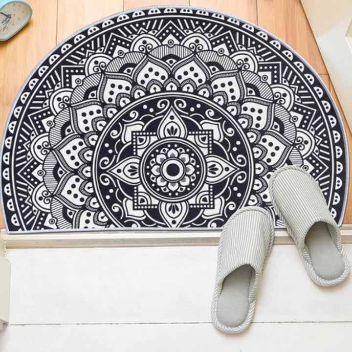 BowLift | Bohemian Half Round Mandala Rug